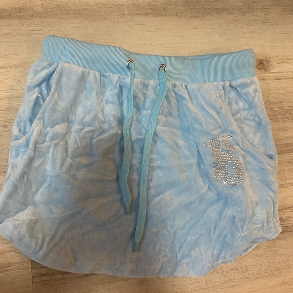 Bratz Dresses & Skirts - Dolls Kill x Bratz limited edition embellished Bratz blue velour skirt- NWT